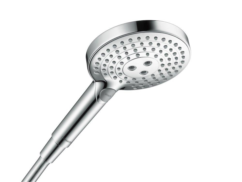 Hansgrohe Raindance Select S Hand Shower - Chrome-Plated, 3 Spray Modes, No Water Saver