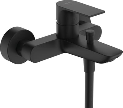 hansgrohe Rebris E Single-Lever Bath and Shower Mixer, Matte Black