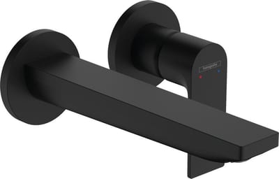 hansgrohe Rebris E Wall-Mounted Basin Mixer Single-Lever 200 mm Fixed Spout Matte Black