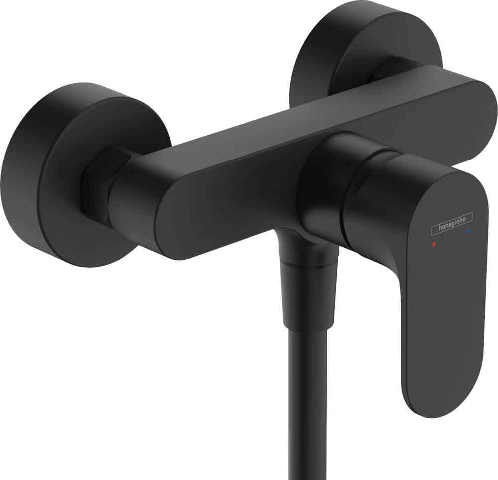 hansgrohe Rebris S Single-Lever Shower Mixer Matte Black Exposed 72640670