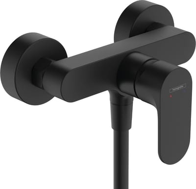 hansgrohe Rebris S Single-Lever Shower Mixer Matte Black Exposed