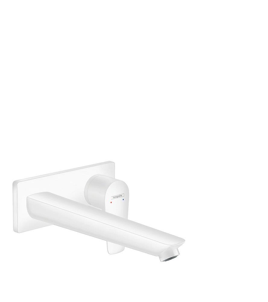 hansgrohe Talis E Wall-Mounted Washbasin Faucet, single-handle, 225 mm, matte white