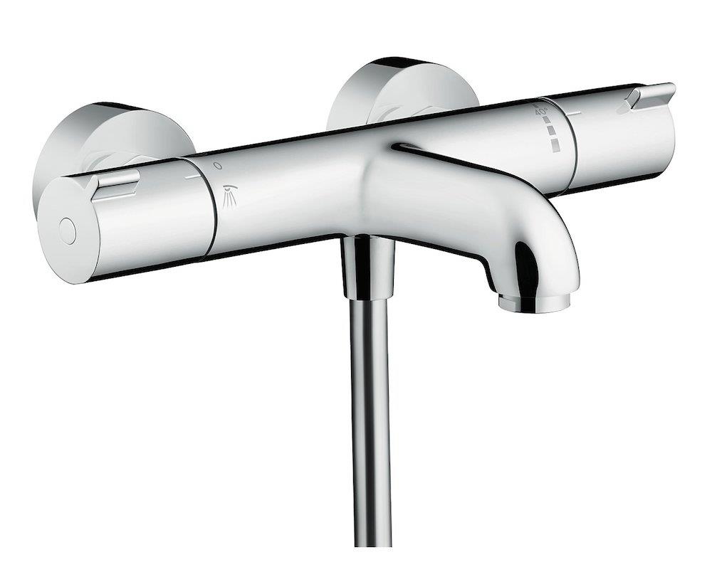 hansgrohe Tica Bath and shower thermostat - chrome-plated, 2 handles, included, no