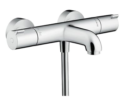 hansgrohe Tica Bath and shower thermostat - chrome-plated, 2 handles, included, no