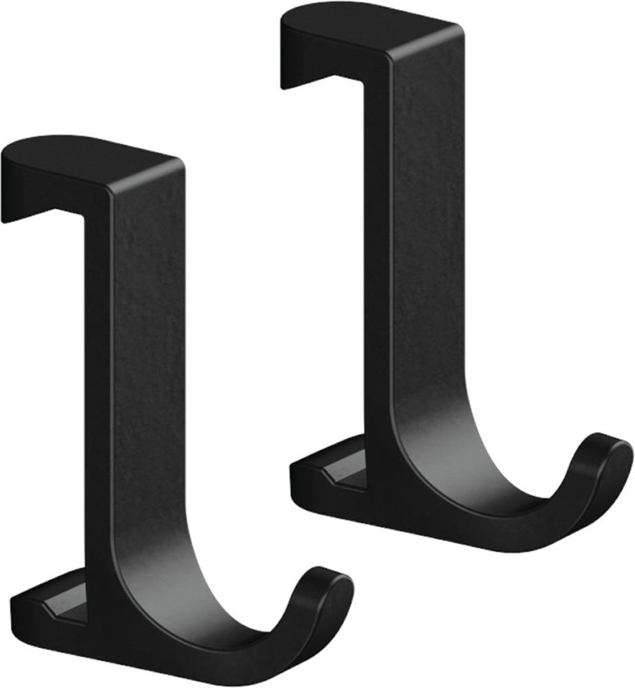 hansgrohe WallStoris Towel Hook - Plastic, Matte Black, Pack of 2