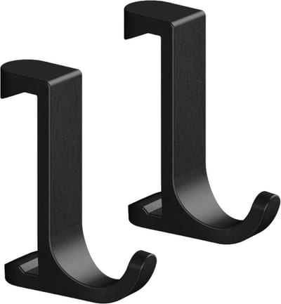 hansgrohe WallStoris Towel Hook - Plastic, Matte Black, Pack of 2