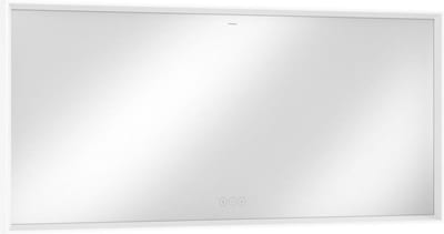 hansgrohe Xarita E Rectangular Wall Mirror with Light, Matte White Frame, 1600 x 700 mm