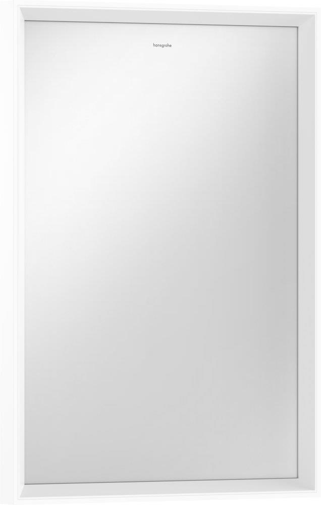 hansgrohe Xarita E Mirror 700×500×50mm matte white square framed light 10368605