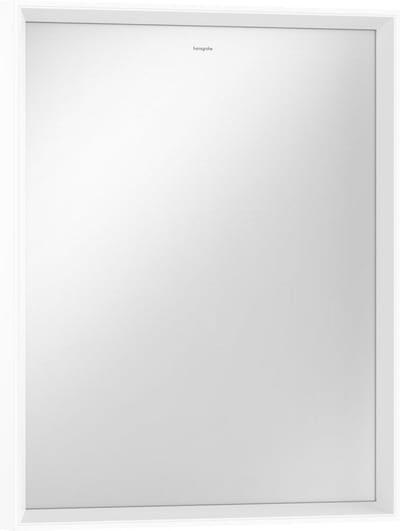 hansgrohe Xarita E Mirror - 700x600x50 mm, matte white, square, framed light