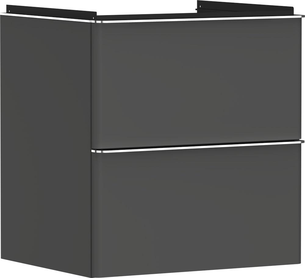 hansgrohe Xelu Q Base cabinet mat diamond grey 625mm - foil, 2 drawers