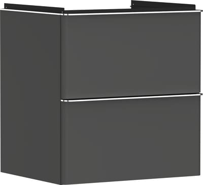 hansgrohe Xelu Q Base cabinet mat diamond grey 625mm - foil, 2 drawers