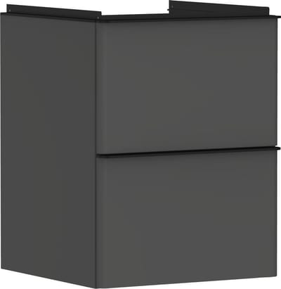 hansgrohe Xelu Q Base cabinet matte diamond gray - 625mm, Foil, 480mm, 475mm, grey, 2 drawers, Yes