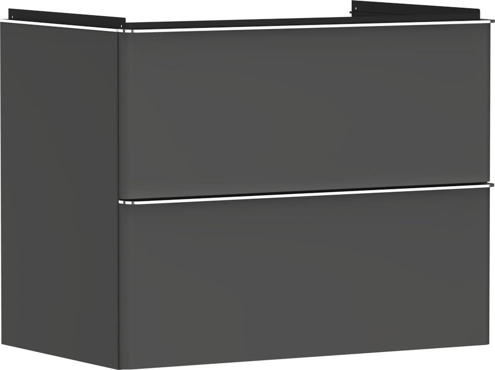 hansgrohe Xelu Q Base cabinet matte diamond grey - 625mm, foil, 780x475mm, 2 drawers
