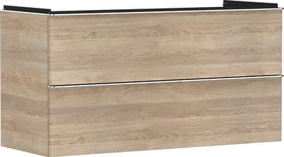 hansgrohe Xelu Q Base cabinet natural oak - 625mm, Foil, 1180mm, 475mm, Oak, 2 drawers, Yes
