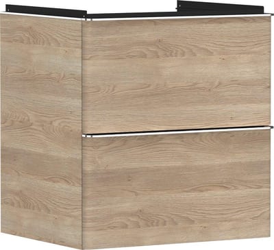 hansgrohe Xelu Q Base cabinet natural oak, 580x625x475mm, 2 drawers