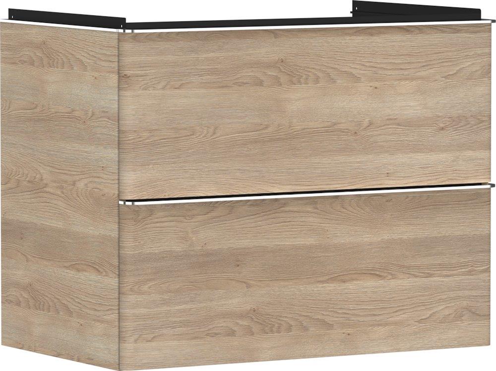 hansgrohe Xelu Q Base cabinet natural oak - 625mm, foil, 780mm, 475mm, oak, 2 drawers, Yes