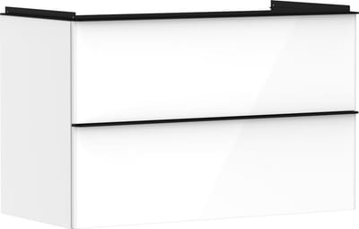 hansgrohe Xelu Q base cabinet white high gloss - 625×980×475mm, foil, 2 drawers