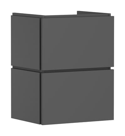 hansgrohe Xilesa E Base Cabinet grey - 620 x 380 mm, 2 drawers, no grip