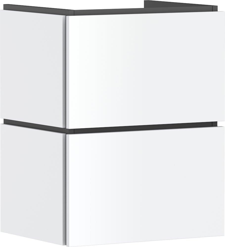 hansgrohe Xilesa E Base Cabinet - 620mm x 380mm, Matte White, 2 Drawers