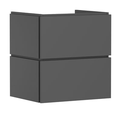 hansgrohe Xilesa E Base Cabinet grey - 620 x 470 mm, 2 drawers, no grip
