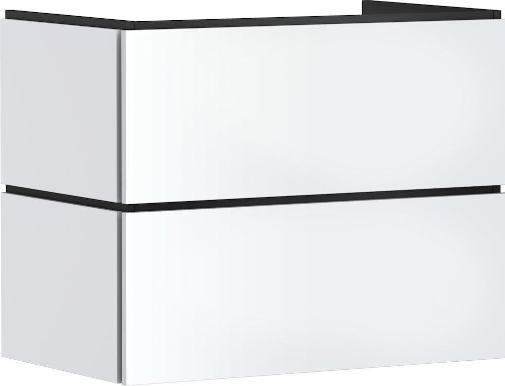 hansgrohe Xilesa E Vanity Base Cabinet - 620 x 470 mm, Matte White, 2 Drawers