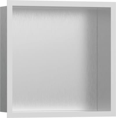 hansgrohe XtraStoris Individual Wall Niche - Recessed, 300mm, 100mm, Matte White