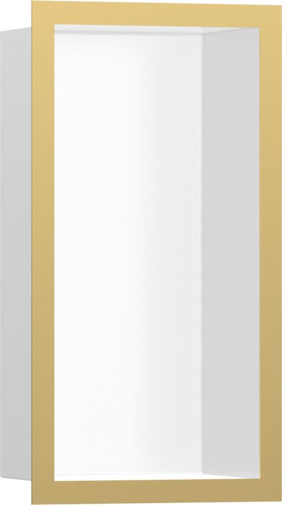 hansgrohe XtraStoris Individual Wall Niche polished gold-look - recessed, 150mm, 100mm, brass