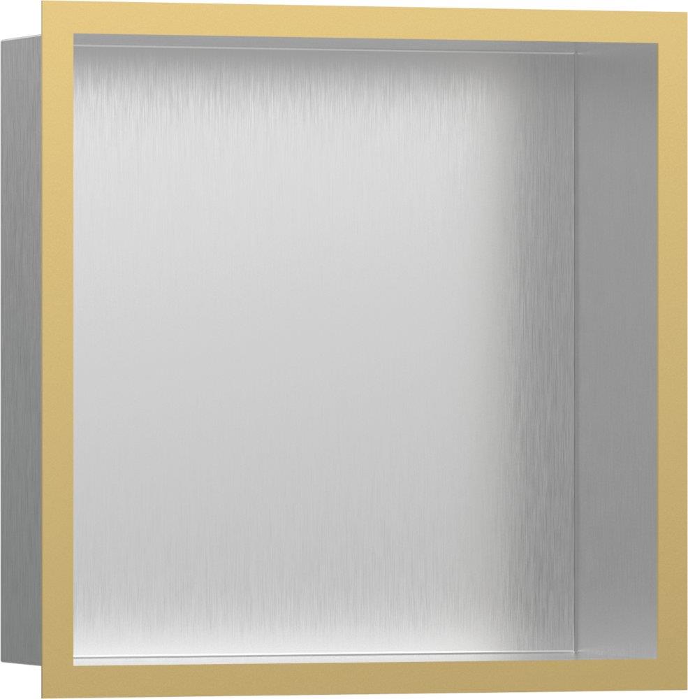 hansgrohe XtraStoris Individual Wall Niche - Recessed, 300 x 100 mm, Polished Gold Brass