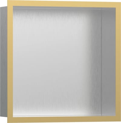 hansgrohe XtraStoris Individual Wall Niche - Recessed, 300 x 100 mm, Polished Gold Brass