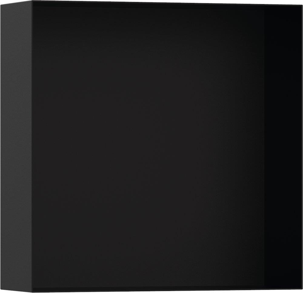 hansgrohe XtraStoris Minimalistic Recessed Wall Niche - 300 x 300 x 100 mm, Matte Black