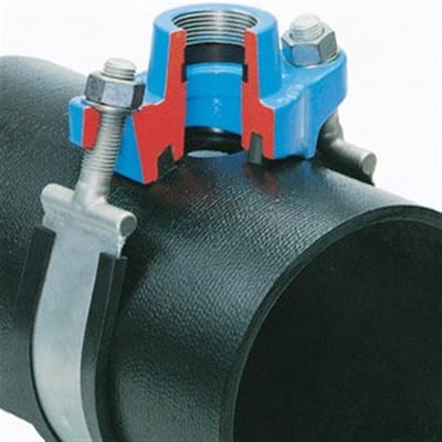 Hawle Tapping clamp with internal BSP thread - 200, 219-244mm, 2"