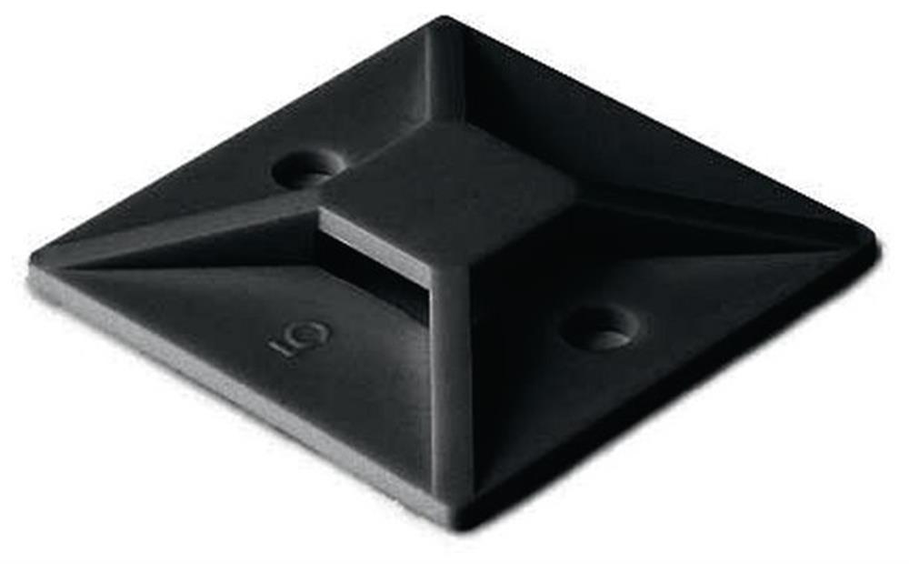 HellermannTyton MB4A Cable Tie Base - 28mm, 28mm, black, PA ( Polyamide )