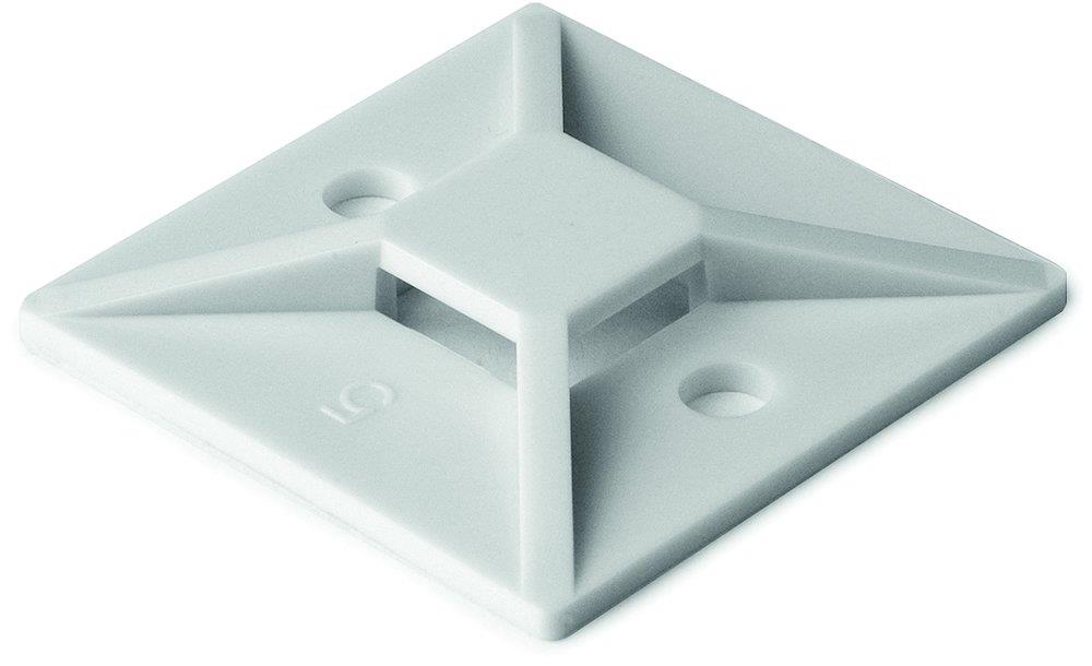 HellermannTyton MB4A Cable Tie Base - 28mm, 28mm, white, PA ( Polyamide )