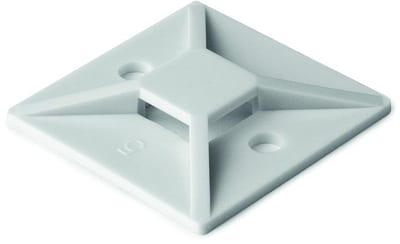 HellermannTyton MB4A Cable Tie Base - 28mm, 28mm, white, PA ( Polyamide )