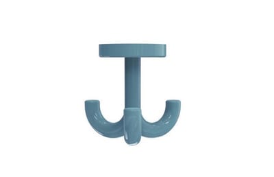 HEWI series 477 Hook aqua blue - 3PCS, PA, 1PCS, Polished, blue