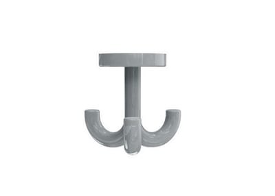 HEWI series 477 Hook clip gray - 3PCS, PA, 1PCS, Polished, grey