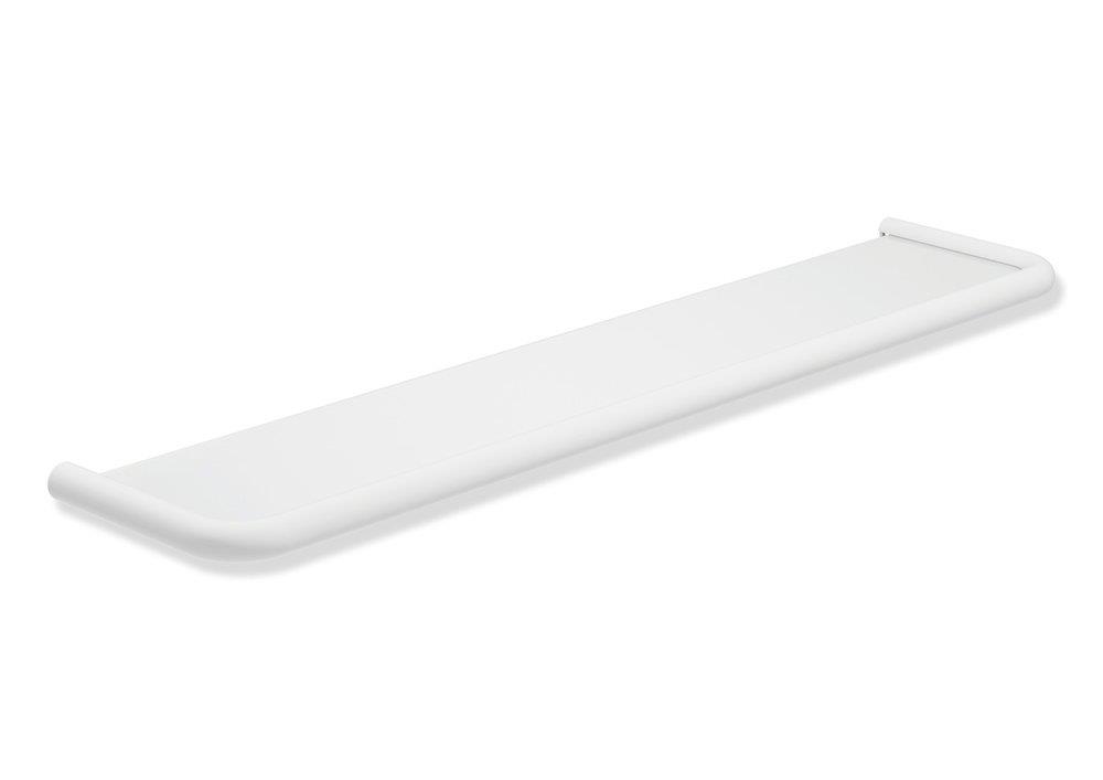 HEWI serie 480 Glass Shelf chrome-plated - Matt white