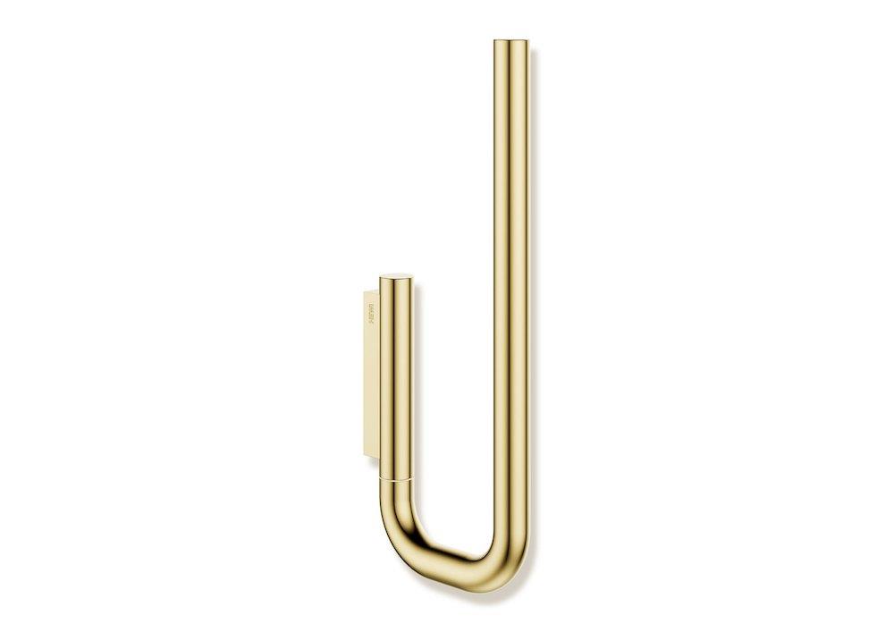 HEWI Series 480 spare paper holder, polished brass, stainless steel, no back plate