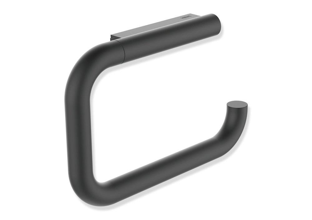 HEWI Series 480 Toilet Roll Holder, Matte Black Stainless Steel - Standard, No Back Plate