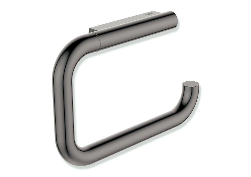 HEWI Serie 480 Toilet paper holder - black chrome, stainless steel, no back plate
