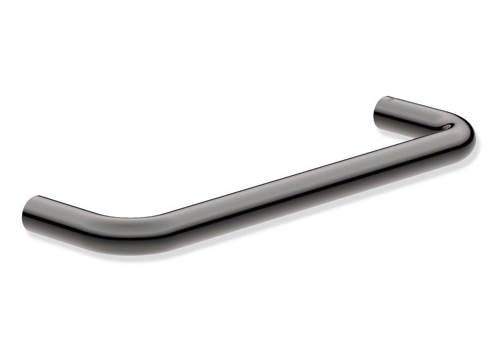 HEWI Series 480 Towel Holder - Single, 268mm, 18mm, 75mm, Black Chrome, Stainless Steel