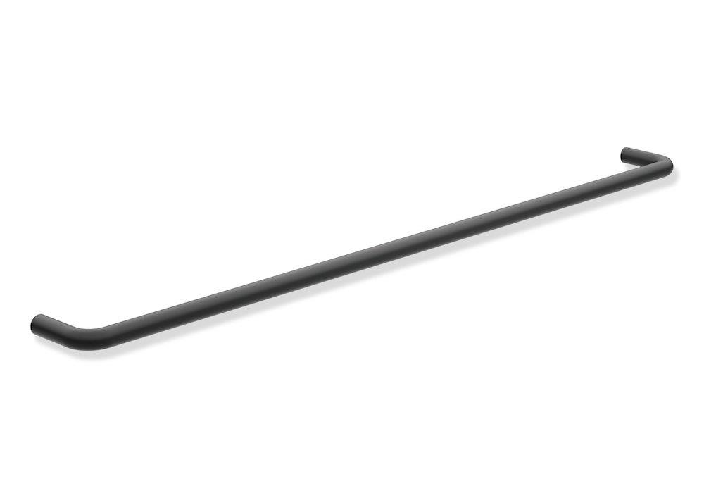 HEWI Series 480 Single Towel Holder - 818 mm, Matte Black Stainless Steel