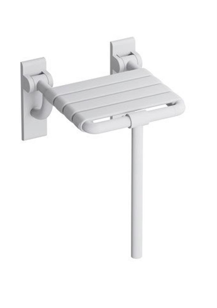 HEWI serie 801 Folding Seat matt stone gray - Mat Signal white 10527344