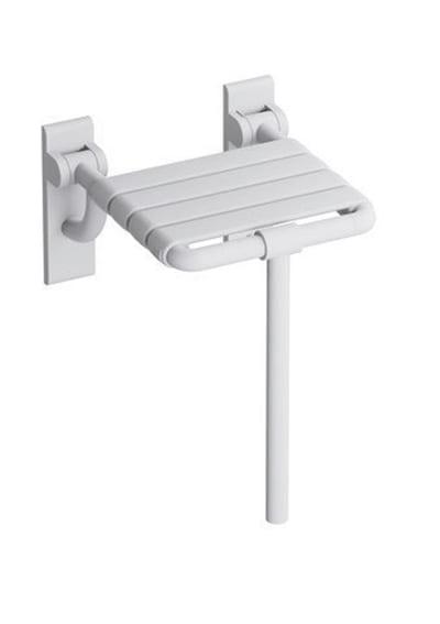 HEWI serie 801 Folding Seat matt stone gray - Mat Signal white 10527344