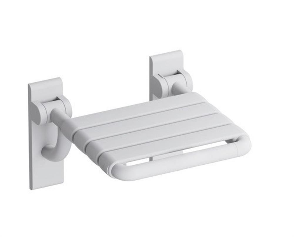 HEWI serie 801 Folding Seat matt stone gray - Mat Signal white 10527349