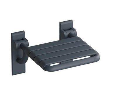 HEWI serie 801 Folding Seat matte light gray - Matt white
