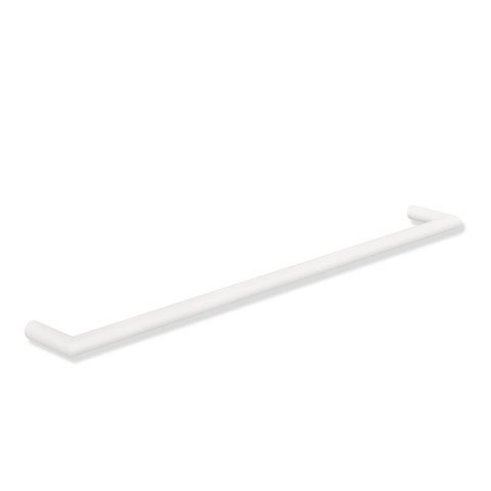 HEWI System 162 Single Towel Holder, Stainless Steel, Matte White - 600 x 75 mm
