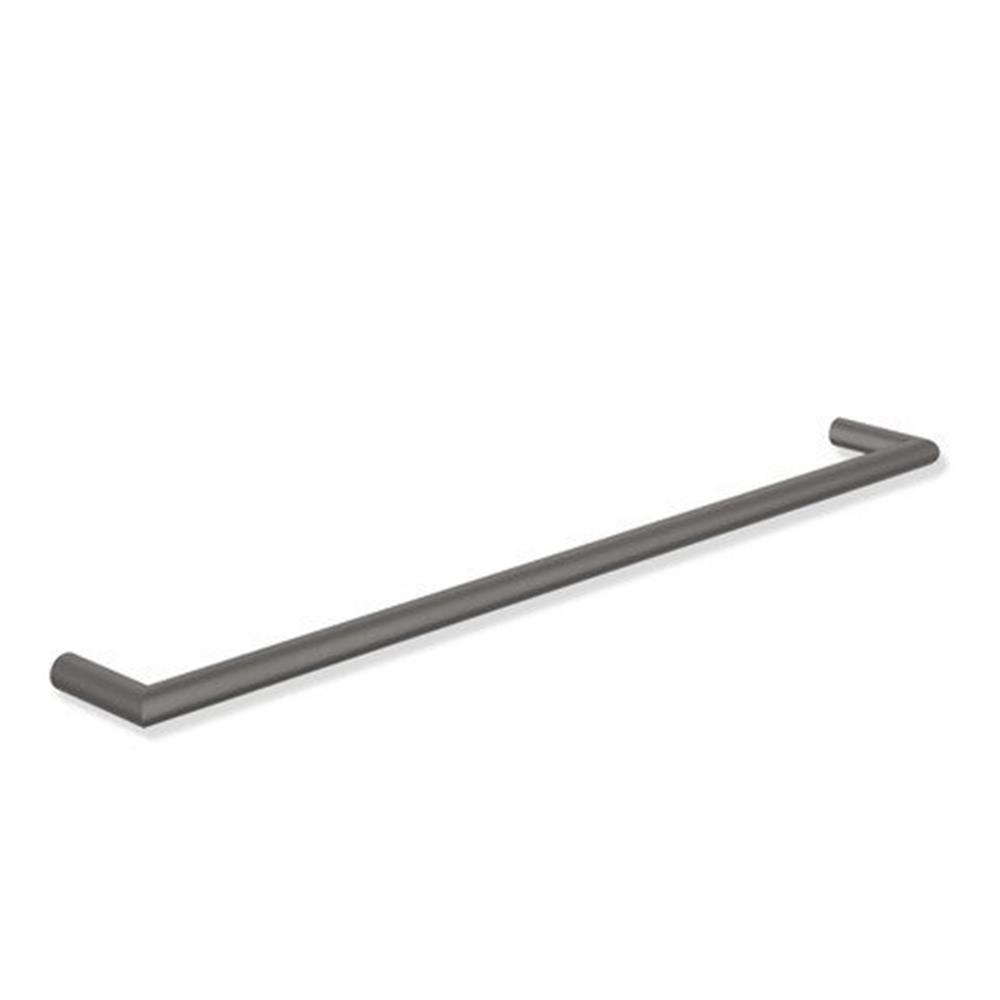 HEWI System 162 single towel holder, 600 x 75 mm, matte black, stainless steel