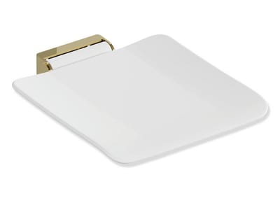 HEWI system 900 Folding Seat Polished Brass/White - Polished brass/white 10527204