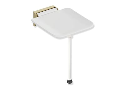 HEWI system 900 Folding Seat Polished Brass/White - Polished brass/white 10527307